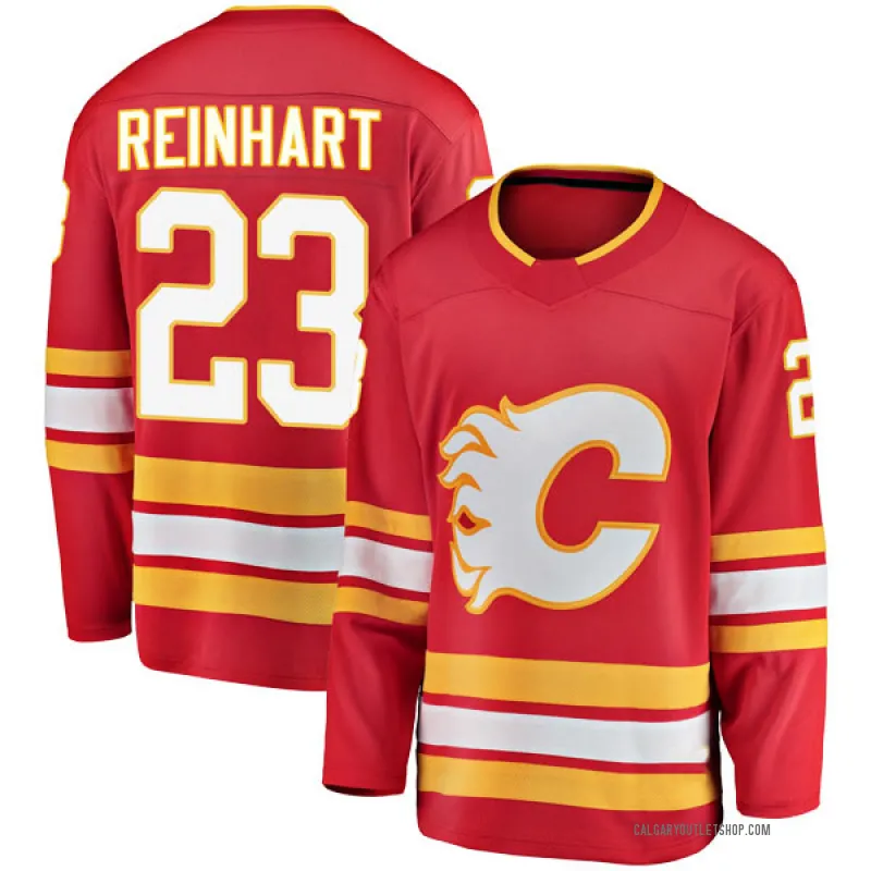 Red Youth Paul Reinhart Breakaway Calgary Flames Alternate Jersey