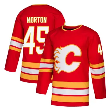 Red Youth Sam Morton Authentic Calgary Flames Alternate Jersey