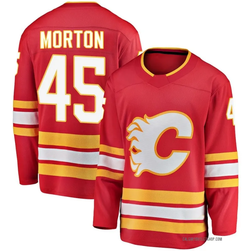 Red Youth Sam Morton Breakaway Calgary Flames Alternate Jersey