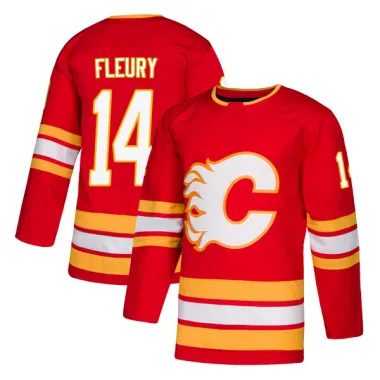 Red Youth Theoren Fleury Authentic Calgary Flames Alternate Jersey