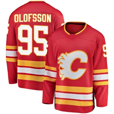 Red Youth Victor Olofsson Breakaway Calgary Flames Alternate Jersey