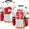 White Men's Abram Wiebe Breakaway Calgary Flames Away Jersey