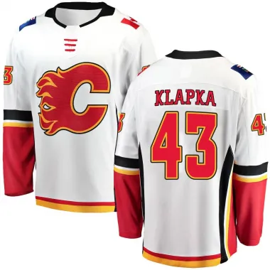White Men's Adam Klapka Breakaway Calgary Flames Away Jersey