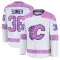 White Men's Aydar Suniev Premium Calgary Flames 2024 Hockey Fights Cancer Practice Jersey