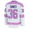 White Men's Aydar Suniev Premium Calgary Flames 2024 Hockey Fights Cancer Practice Jersey