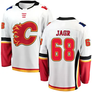 White Men's Jaromir Jagr Breakaway Calgary Flames Away Jersey