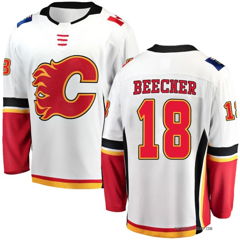 White Men's John Beecher Breakaway Calgary Flames Away Jersey