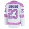 White Men's Justin Kirkland Premium Calgary Flames 2024 Hockey Fights Cancer Practice Jersey