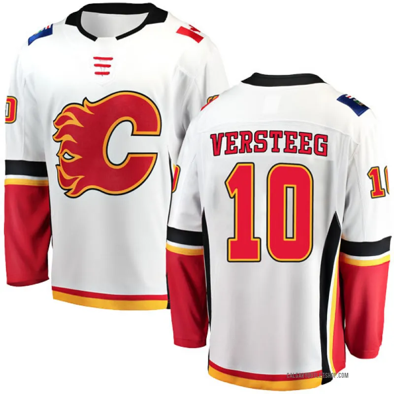 White Men's Kris Versteeg Breakaway Calgary Flames Away Jersey