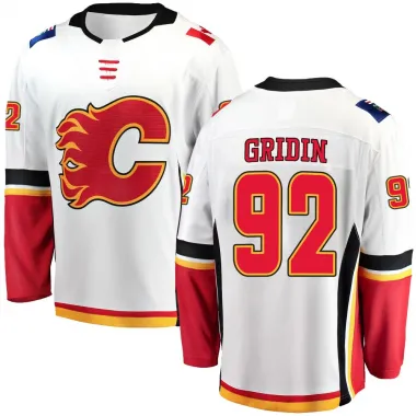 White Men's Matvei Gridin Breakaway Calgary Flames Away Jersey