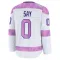 White Men's Owen Say Premium Calgary Flames 2024 Hockey Fights Cancer Practice Jersey