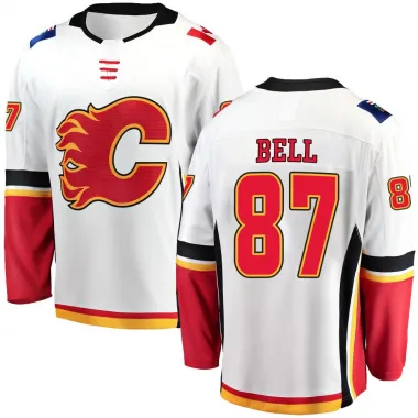 White Men's Parker Bell Breakaway Calgary Flames Away Jersey