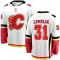 White Men's Rejean Lemelin Breakaway Calgary Flames Away Jersey