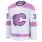 White Men's Tyson Gross Premium Calgary Flames 2024 Hockey Fights Cancer Practice Jersey