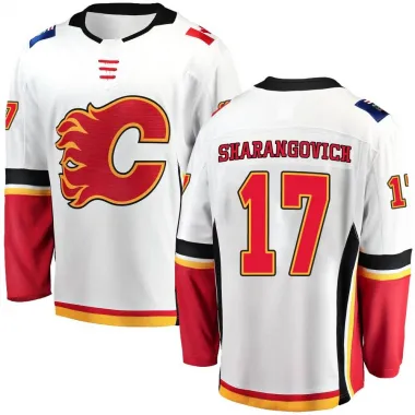 White Men's Yegor Sharangovich Breakaway Calgary Flames Away Jersey