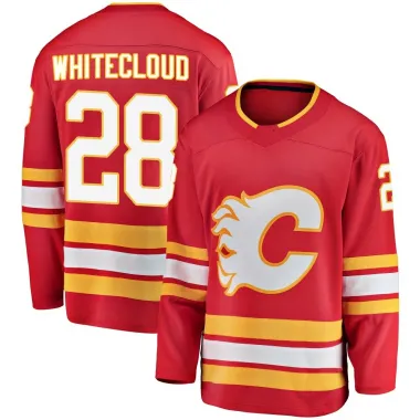 White Men's Zach Whitecloud Breakaway Calgary Flames Red Alternate Jersey