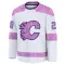 White Men's Zach Whitecloud Premium Calgary Flames 2024 Hockey Fights Cancer Practice Jersey