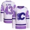 White/Purple Youth Adam Klapka Authentic Calgary Flames Hockey Fights Cancer Primegreen Jersey