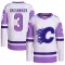 White/Purple Youth Artem Grushnikov Authentic Calgary Flames Hockey Fights Cancer Primegreen Jersey