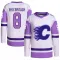 White/Purple Youth Doug Risebrough Authentic Calgary Flames Hockey Fights Cancer Primegreen Jersey