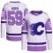 White/Purple Youth Etienne Morin Authentic Calgary Flames Hockey Fights Cancer Primegreen Jersey