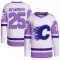 White/Purple Youth Joe Nieuwendyk Authentic Calgary Flames Hockey Fights Cancer Primegreen Jersey