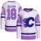 White/Purple Youth John Beecher Authentic Calgary Flames Hockey Fights Cancer Primegreen Jersey