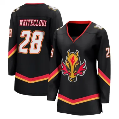 White Women's Zach Whitecloud Breakaway Calgary Flames Black 2022/23 Alternate Premier Jersey