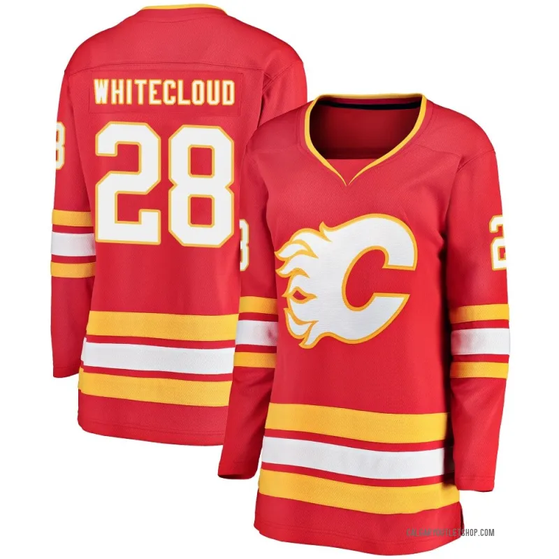 White Women's Zach Whitecloud Breakaway Calgary Flames Red Alternate Jersey