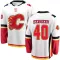 White Youth Arsenii Sergeev Breakaway Calgary Flames Away Jersey