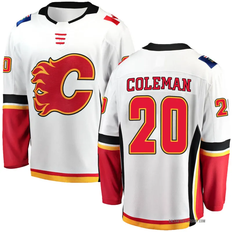 White Youth Blake Coleman Breakaway Calgary Flames Away Jersey