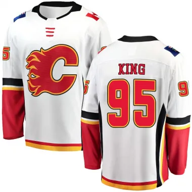 White Youth Carter King Breakaway Calgary Flames Away Jersey
