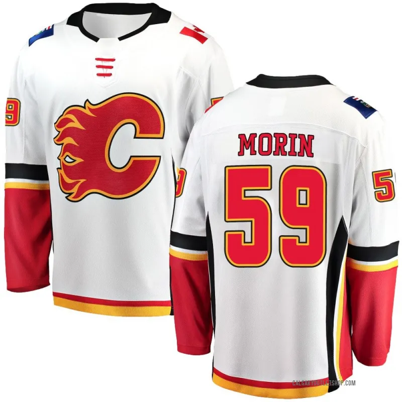 White Youth Etienne Morin Breakaway Calgary Flames Away Jersey