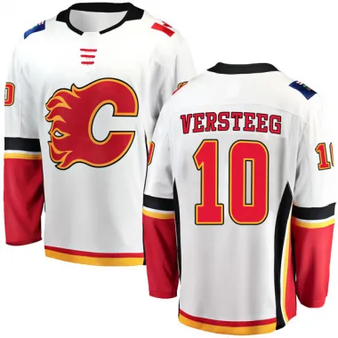 White Youth Kris Versteeg Breakaway Calgary Flames Away Jersey