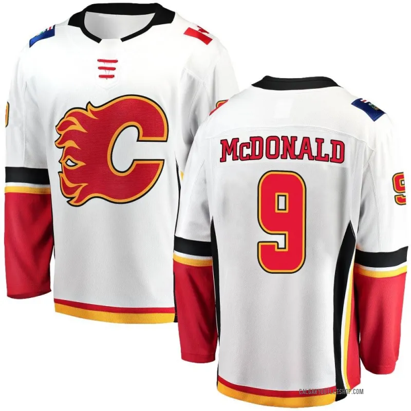 White Youth Lanny McDonald Breakaway Calgary Flames Away Jersey