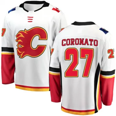 White Youth Matt Coronato Breakaway Calgary Flames Away Jersey