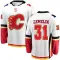 White Youth Rejean Lemelin Breakaway Calgary Flames Away Jersey