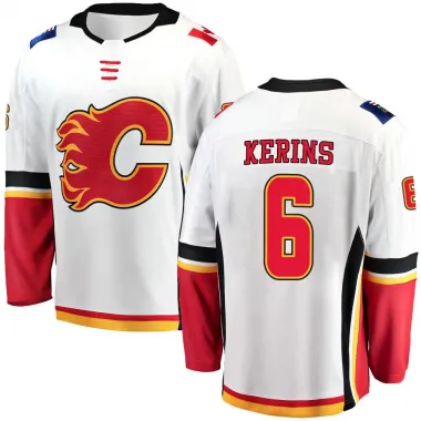 White Youth Rory Kerins Breakaway Calgary Flames Away Jersey