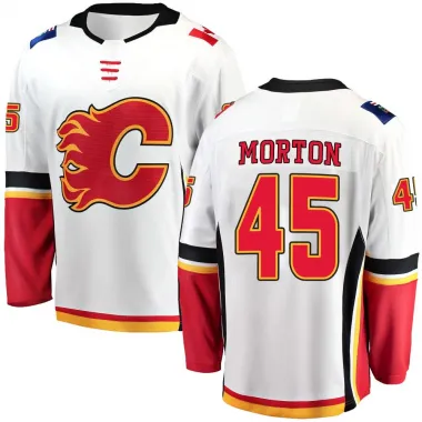 White Youth Sam Morton Breakaway Calgary Flames Away Jersey