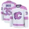 White Youth Tyson Gross Premium Calgary Flames 2024 Hockey Fights Cancer Practice Jersey