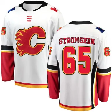 White Youth William Stromgren Breakaway Calgary Flames Away Jersey