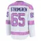 White Youth William Stromgren Premium Calgary Flames 2024 Hockey Fights Cancer Practice Jersey