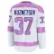 White Youth Yan Kuznetsov Premium Calgary Flames 2024 Hockey Fights Cancer Practice Jersey