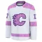White Youth Yegor Sharangovich Premium Calgary Flames 2024 Hockey Fights Cancer Practice Jersey